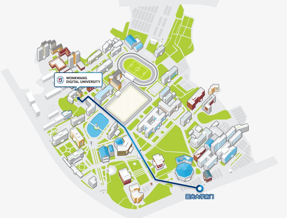 路线图的圆光大学南门图像