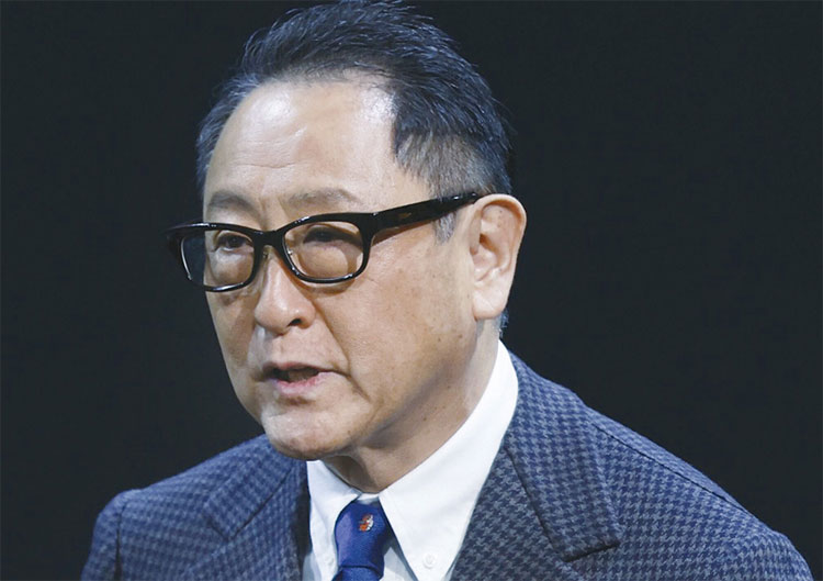 오는 4월 도요타 회장에 취임할 예정인 도요다 아키오 사장