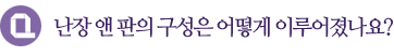 난장 앤 판의 구성은 어떻게 이루어졌나요?