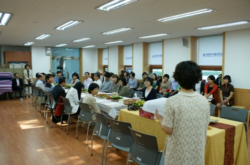 웰빙문화대학원 실습 수업 모습