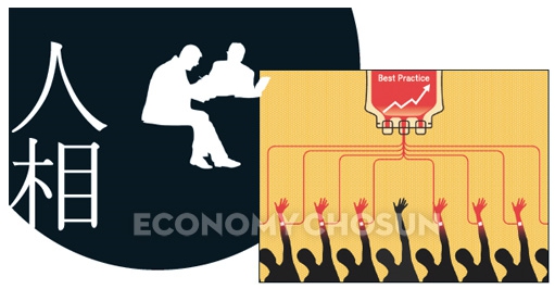 인상과 조직에 대한 일러스트 그림