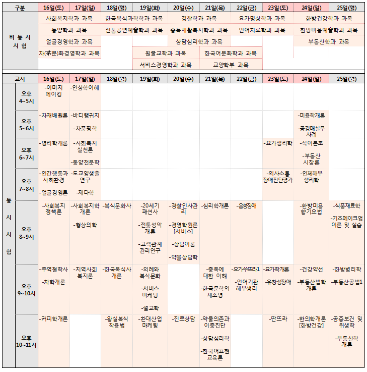 과목공지게시판