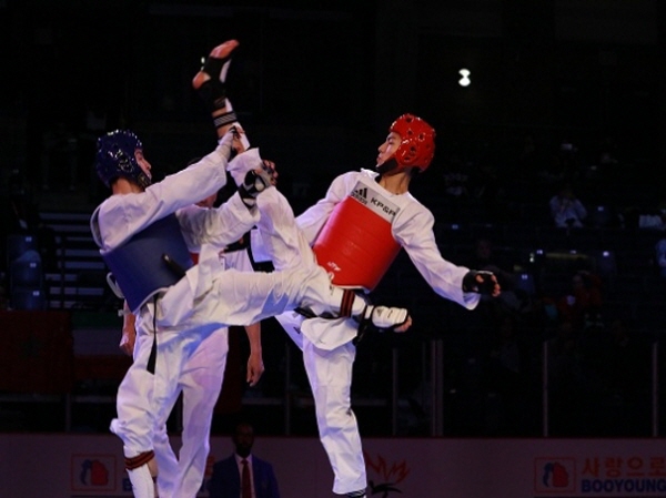 태권도경호학과 정찬욱학생, 국가대표 선발전 경기사진