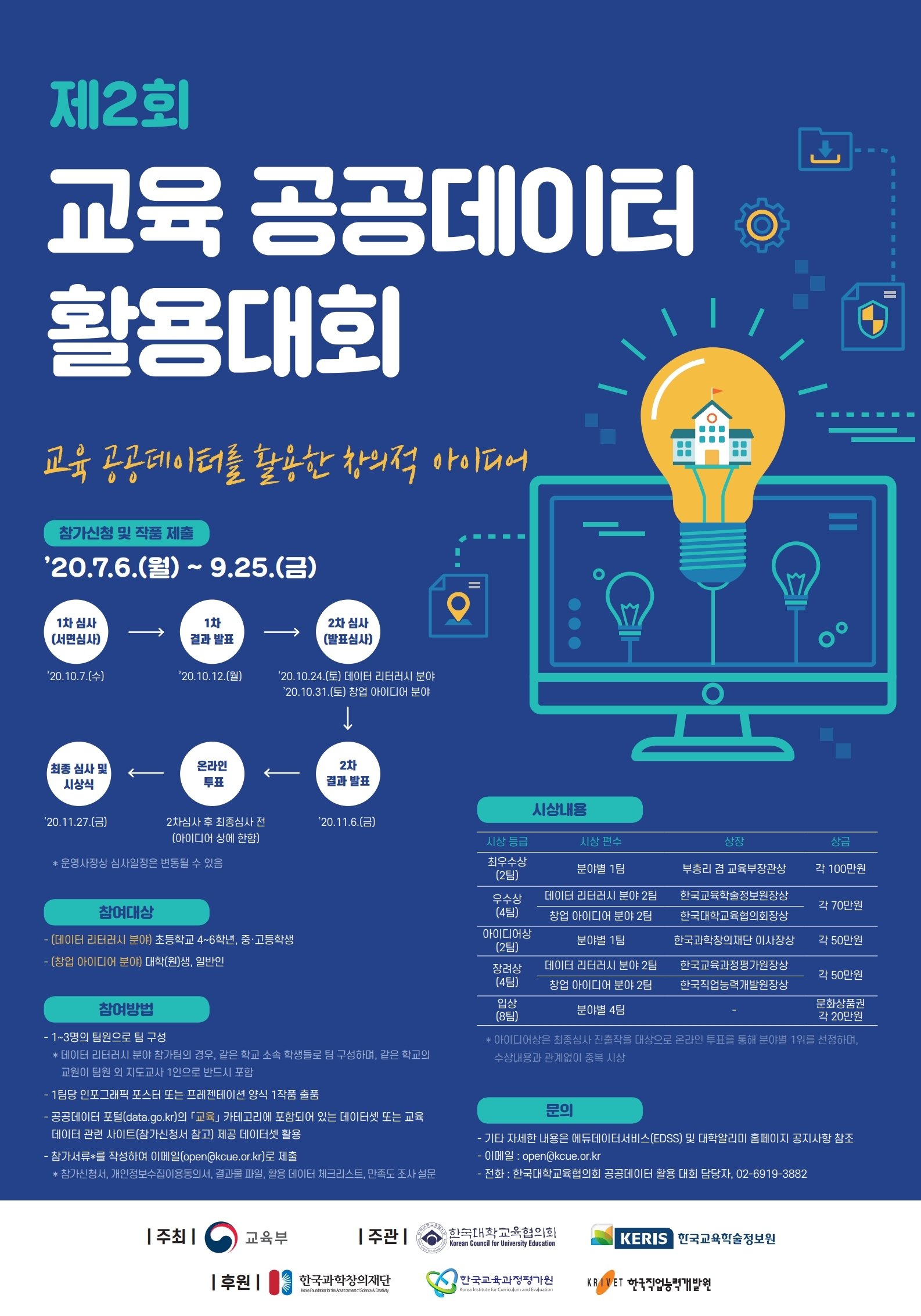 제2회 교육 공공데이터 활용대회 포스터