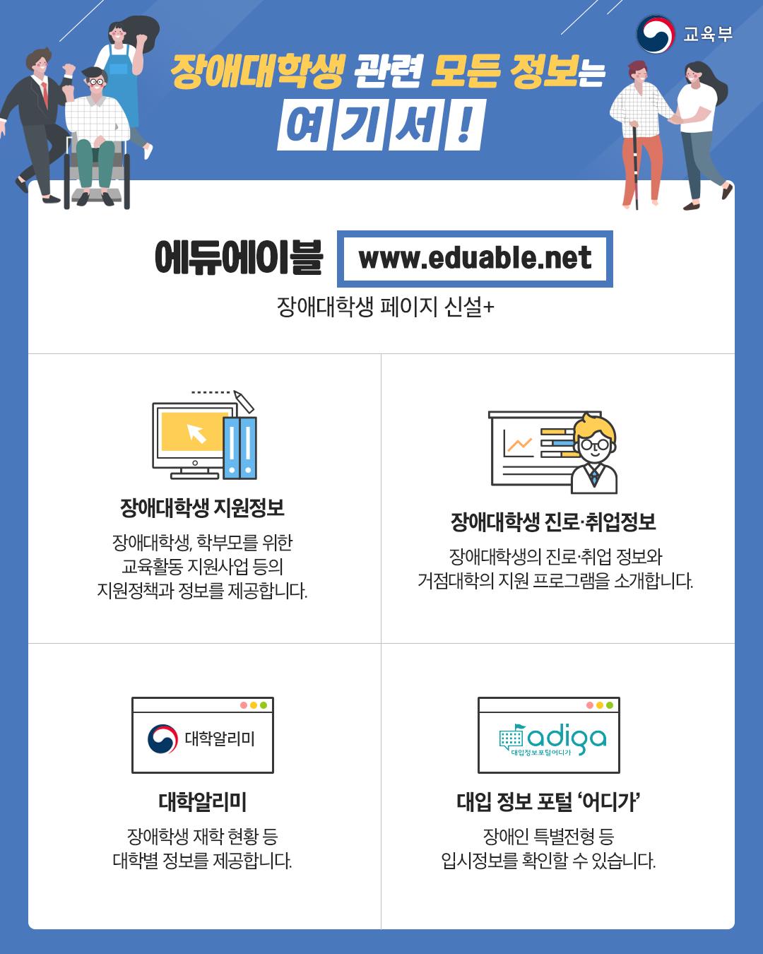 장애대학생 정보제공 서비스(에듀에이블) 안내