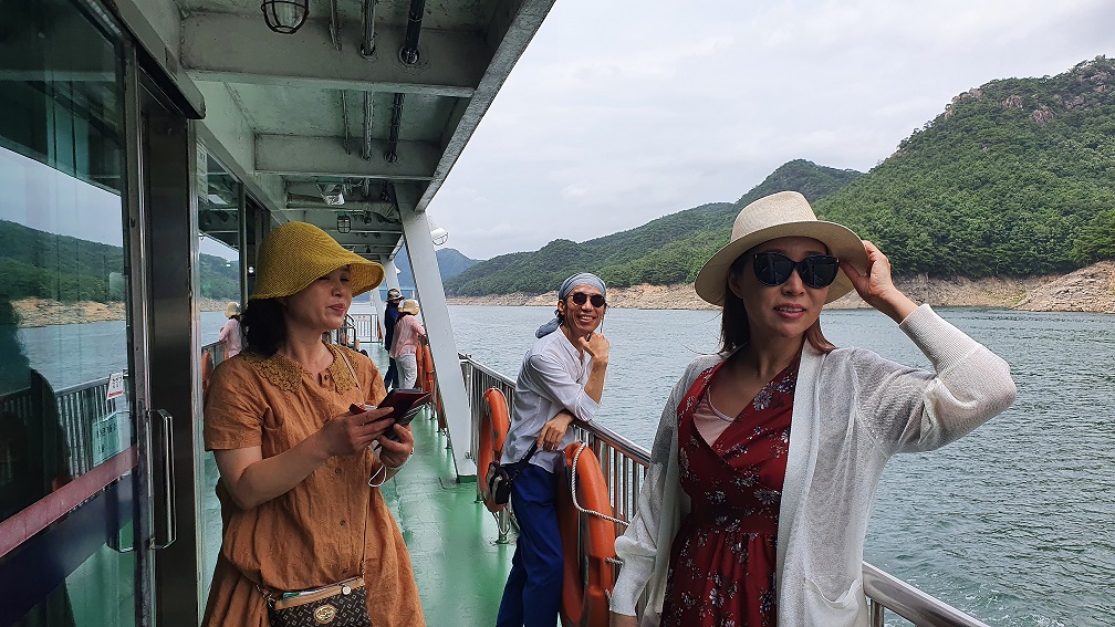 유람선 승선 모습