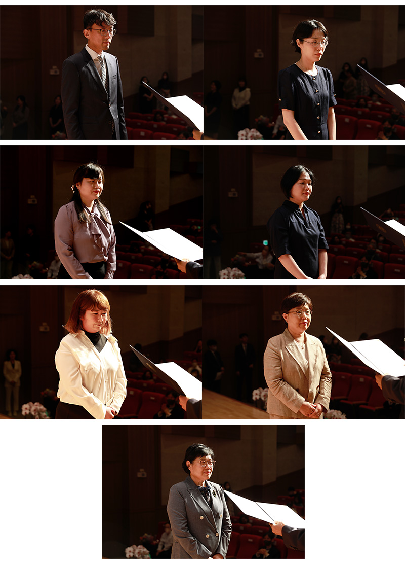 특별상: 전성관, 박정은, 조선미, 이재이, 김효진, 이태석, 김영숙
